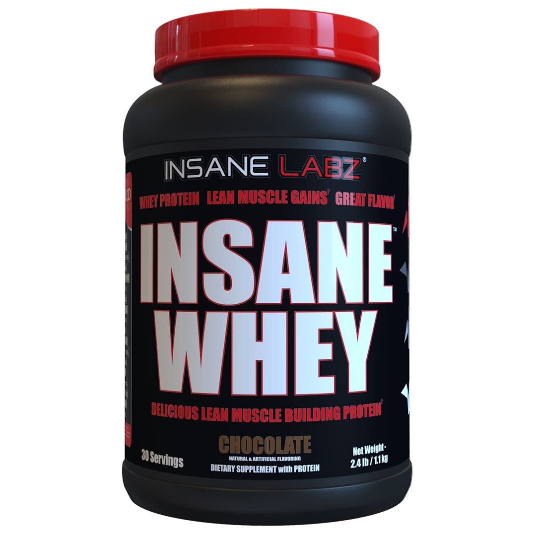 Insane Labz Insane Whey,100% Muscle Building Whey Protein, Post Workout, BCAA Amino Profile, Mass Gainer, Meal Replacement, 60 Srvgs, (Vanilla)