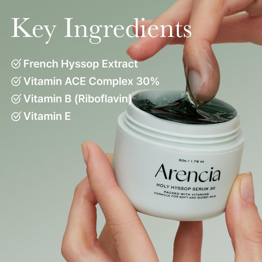 Arencia Glass Skin Care Duo [Korean Rice Mochi Facial Cleanser + Glow Hyssop Overnight Mask Serum]