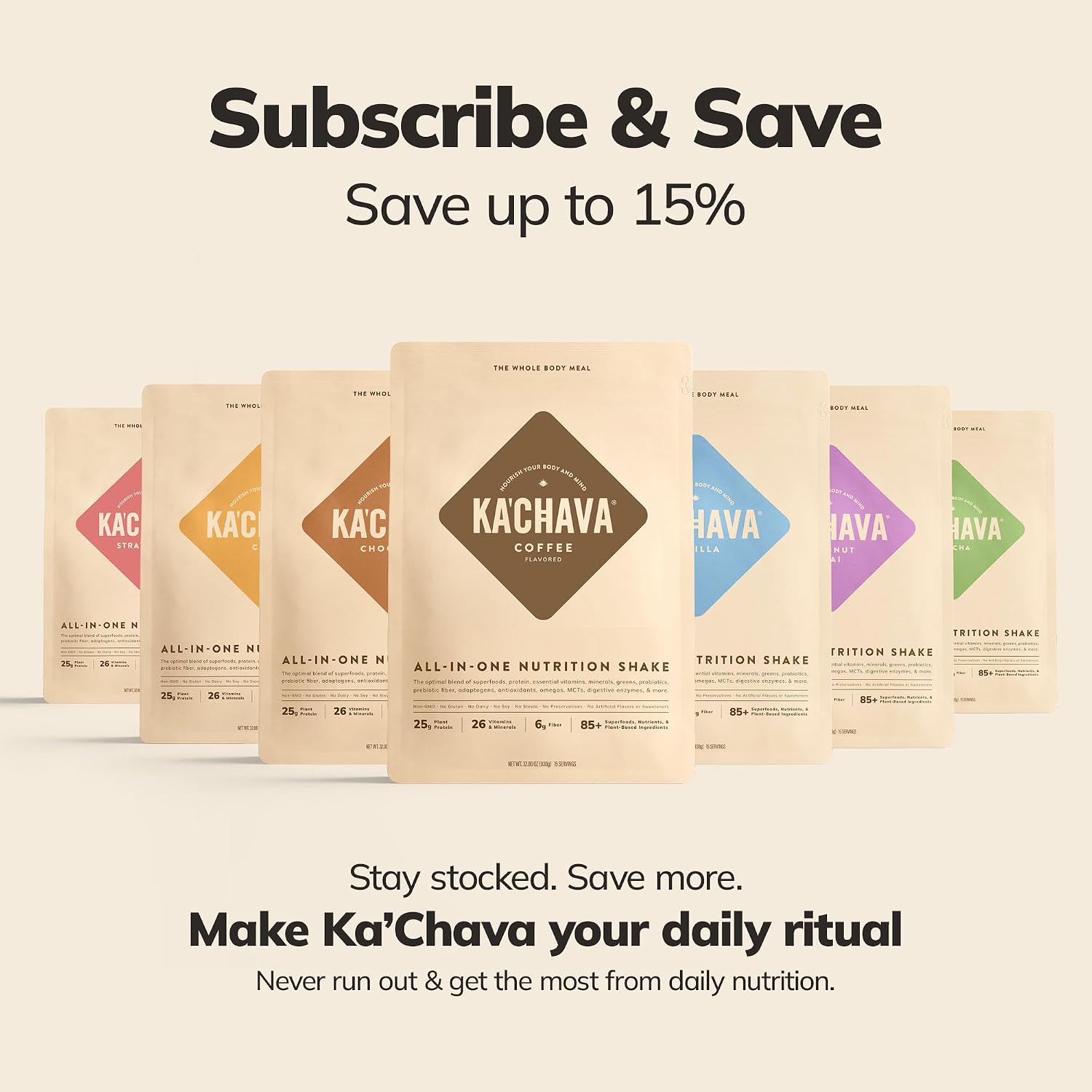 Ka’Chava Whole Body Meal Shake Chocolate 2 lb – Vegan Protein Powder with 85+ Superfoods & Greens – Plant-Based Meal Replacement with Probiotics & Digestive Enzymes – Gluten & Dairy Free (15 Servings)